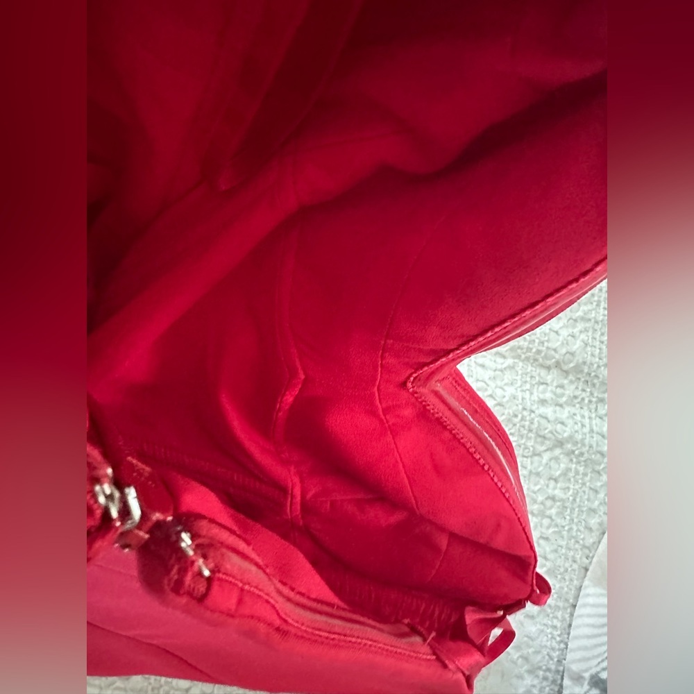 BCBGMaxAzria Red Strapless Floor-Length Gown - Picture 11 of 14